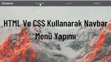 (Html-Css Ders 45) HTML Ve CSS Kullanarak Navbar  Menü Yapımı