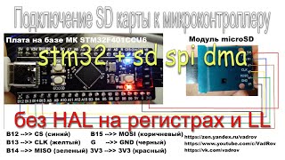 видео: Подключение SD к SPI с DMA STM32 без HAL: регистры, LL - код меньше, программа быстрее. STM32CubeIDE картинка: Подключение SD к SPI с DMA STM32 без HAL: регистры, LL - код меньше, программа быстрее. STM32CubeIDE