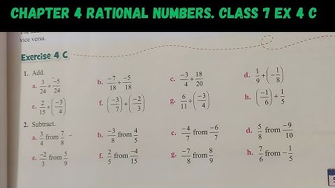 Chp 4 Rational Nos. Ex 4C. (Q1 Add , Q2. Subtract). Class 7. Oxford New Enjoying Mathematics