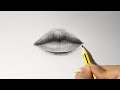 طريقة رسم الفم بالخطوات|how to draw lips