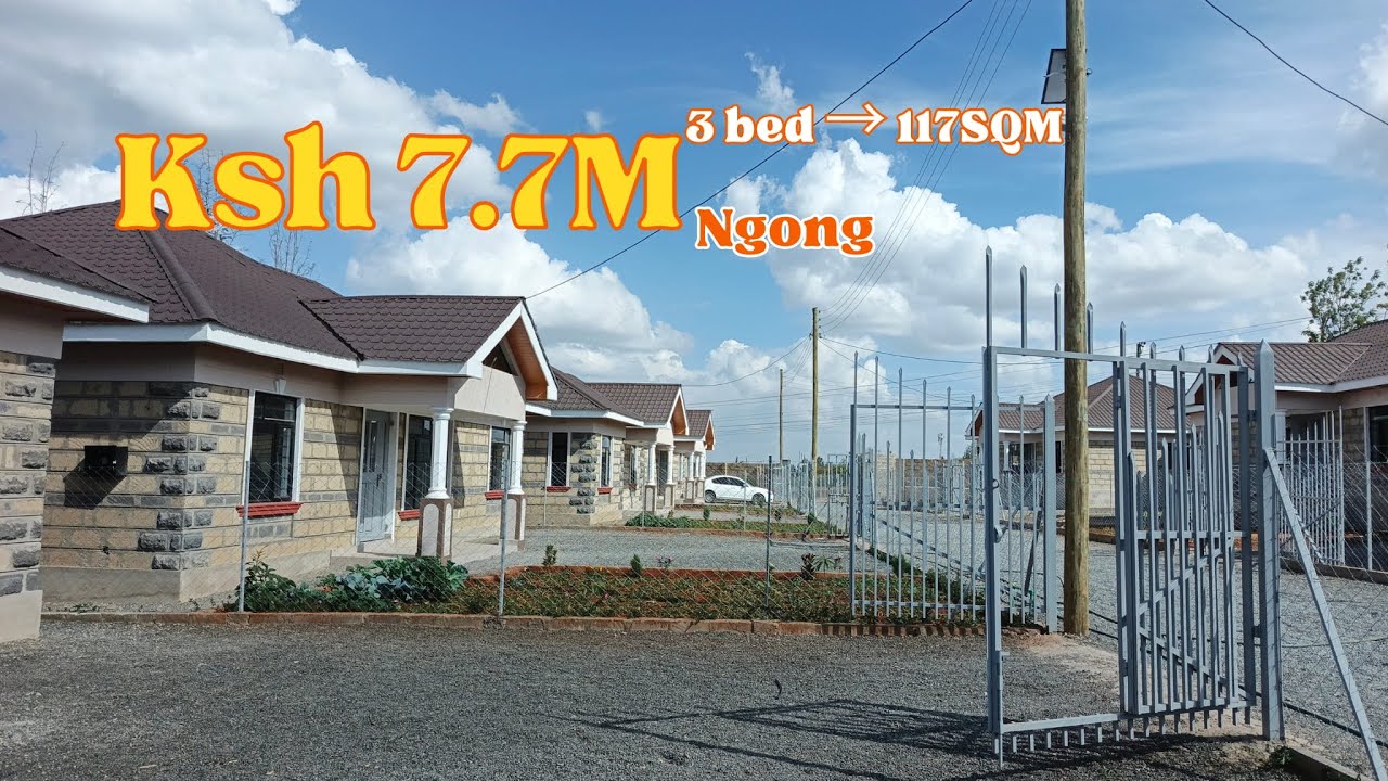 Современный дом с 3 спальнями в Нгонге за 7,7 млн ​​кенийских шиллингов | Закрытый жилой комплекс...