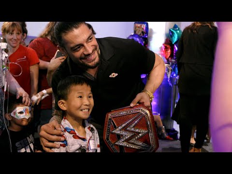 Roman Reigns receives a special message from the kids of Children's Health of Dallas