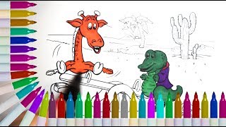 Playground Coloring Pages - Drawing And Painting For Kids - Fun Kid Video, Learn Colors With