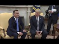 President Trump and the First Lady Meet with the President of the Republic of Poland