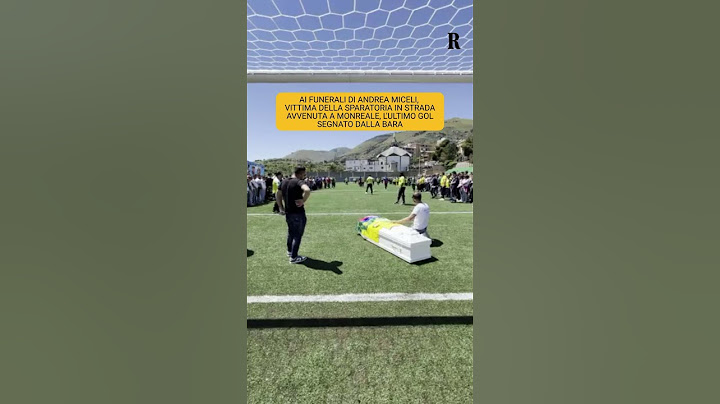 Ai funerali di Andrea Miceli, vittima della sparatoria a Monreale, l'ultimo gol segnato dalla bara
