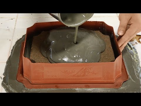 DIY beautiful quadrilateral pots at home // Technique for casting cement pots for beginners