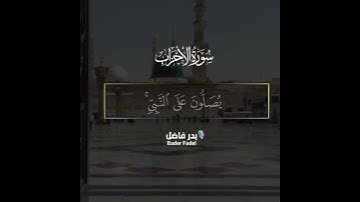 تلاوة جميلة 💙 و رائعة 💜 بصوت القارئ " بدر فاضل"