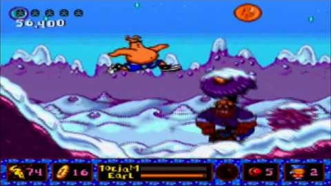 Toejam & Earl Panic On Funkotron Level 4: Snowy Street