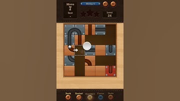 Roll the Ball slide puzzle Moving D Pack Level 24 Solution