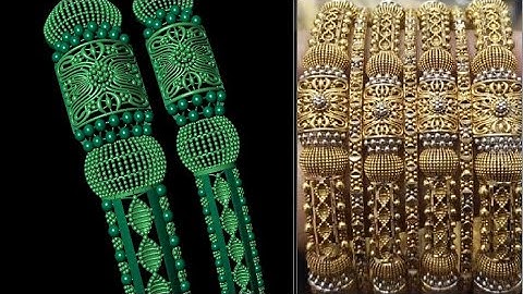 #3d #gold #katak #matrix #banglesdesign #gemvision #