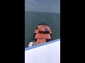 View of a container ship from Main mast (Highest point on a ship)