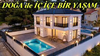 Didim Akbük’te Satılık 315 m2 Arsa İçerisinde Full Eşyalı Havuzlu Sıfır Villa / No:539