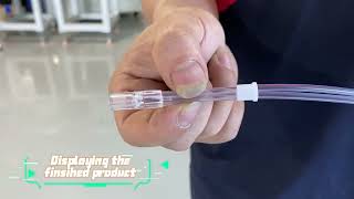 Full Automatic Medical Grade PVC Clear Soft Oxygen Nasal Cannula Tube Assembly Machine screenshot 2