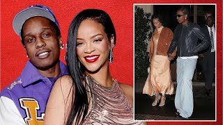 Pregnant Rihanna & A$AP Rocky Enjoy Romantic Dinner Date In Milan