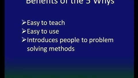 5 Whys Root Cause Analysis Problem Solving Tool  Video Training
