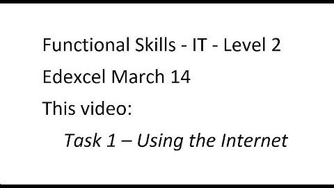 Task 1 Complete - ICT FS Edexcel Level 2 March 2014