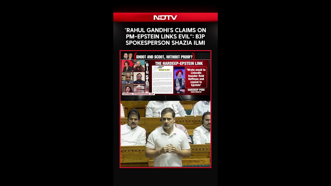 "Rahul Gandhi's Claims On PM-Epstein Links Evil”: BJP Spokesperson Shazia Ilmi