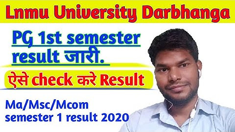 Lnmu Pg 1st semester result 2020 जारी|| how to check lnmu PG semester 1 result 2020#lnmuUniversity