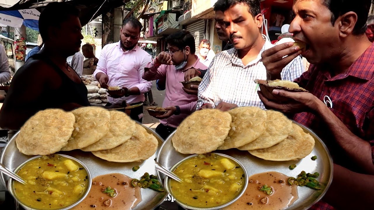 Garma Garam Kachori with Alu Curry | Kolkata People Enjoying It | Indian Street Food | Indian Food Loves You