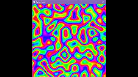 Simple 3D Perlin Noise on 2D Matrix Visualized