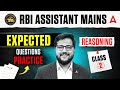 RBI Assistant 2026 Mains Reasoning | Most Expected Reasoning Questions | Class 2 By Shubham Sir
