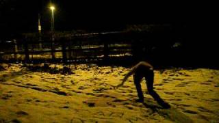 Aimee CartWheel In The Snow (: