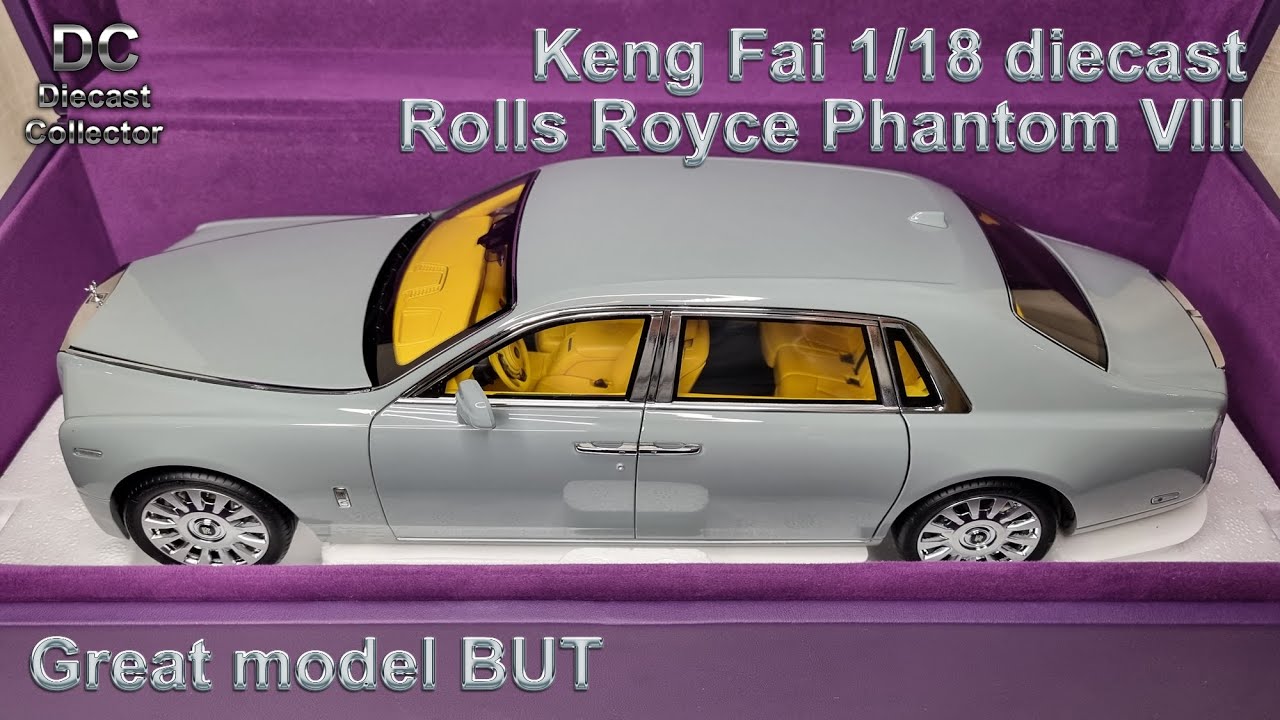 KengFai Rolls Royce Phantom VIII Diecast Model - White | 1/18 Scale, A