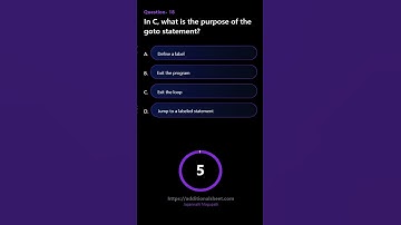 In C what is the purpose of the goto statement