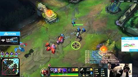 C9 Rush ganked by two dogs - League of Legends