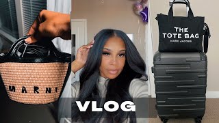 VACATION PREP VLOG: PACK WITH ME FOR CABO | NEW HAIR AND NAILS | MY BESTIES GOT ME A MARNI BAG!