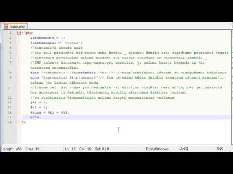 Programavimo Pamokos [PHP] #1