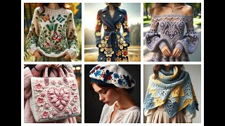 Knitted clothing model collection(1) #knitted #crochet #design #clothing