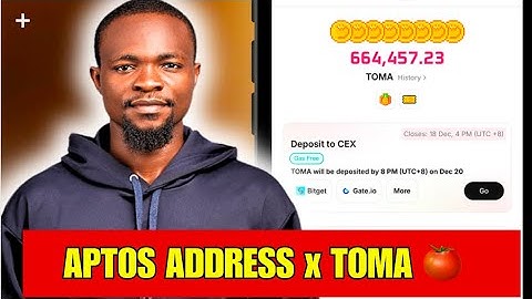 Tomarket: How to Withdraw TOMA Token with Aptos Address into Bitget Exchange