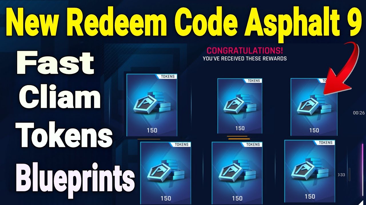 Asphalt 9, Asphalt 9 Redeem Code Free Tokens 😱, Asphalt 9 Redeem Code  2023