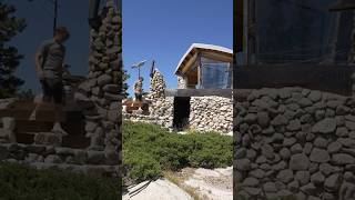 This pro snowboarder built a cabin from rocks! #shorts