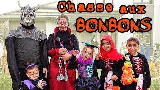 VLOG - CHASSE aux BONBONS d'HALLOWEEN en FAMILLE et avec des COPINES