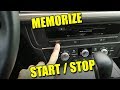 Disable Start/Stop with Memory Function Change Default Settings on Audi A6 C7 2016