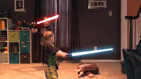 Dad, what if we had REAL lightsabers?