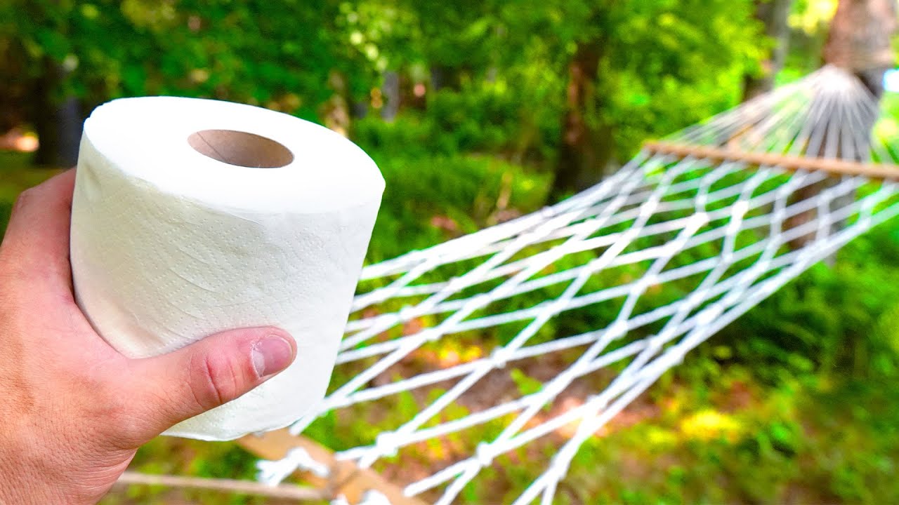 I Built a Hammock Using ONLY Toilet Paper YouTube