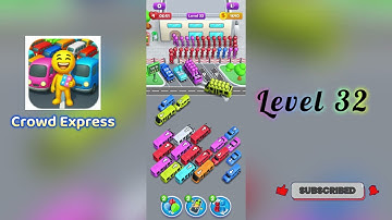 Crowd Express Level 32 Walkthrough 🚶‍♂️🧠 | Step-by-Step Guide | SolutionGuruji