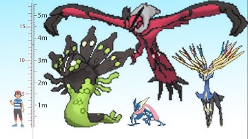 All Gen 6 Pokemon Size Comparison (Kalos)
