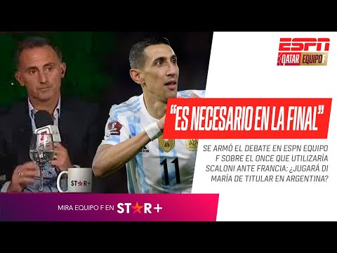 "DI MARÍA ES NECESARIO PARA ESTE PARTIDO": IMPERDIBLE DEBATE sobre el once que utilizaría #Scaloni e