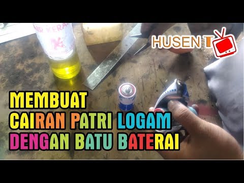 Membuat flux menggunakan hcl dan batre bekas untuk patri kuningan atau besi,,,terimakasih untuk saud. 