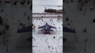Аэросъемка самолёта Су-27 (Памятник Русским витязям) #shorts