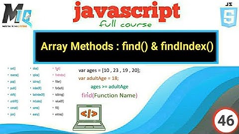 Array Methods Find( ); & FindIndex( ); in javascript || Urdu Hindi