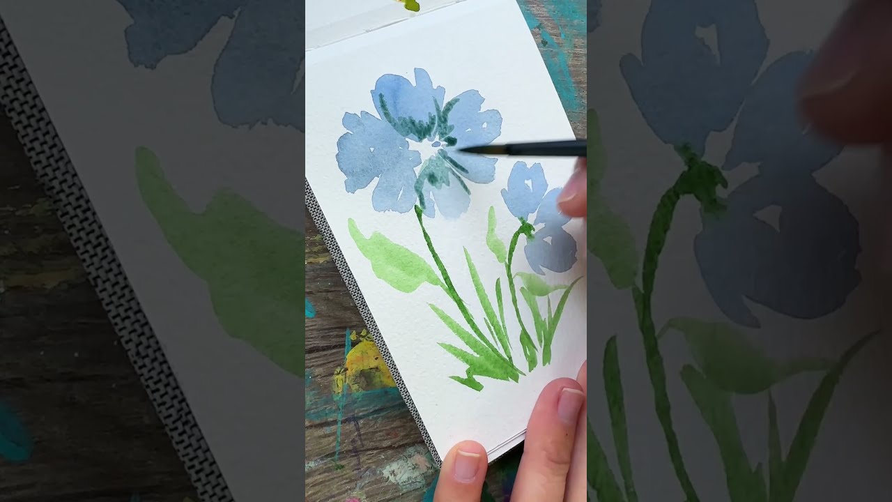 How To Paint Easy Vintage Watercolor Flowers For Beginners