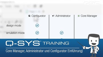 Q-SYS Level One Training  |  Core Manager, Administrator and Configurator Introduction (DE)