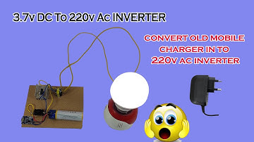 Mini Inverter 3.7v to 220v High Power 100W | Using old mobile charger IRFZ44N MOSFET |