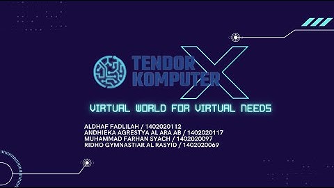 Aplikasi TENDOR KOMPUTER - Pemrograman Berorientasi Objek