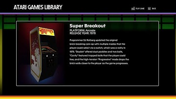 Atari 50: The Anniversary Celebration [Super Breakout/Cavity] | PC | High Score Hunter @ lvlupscore